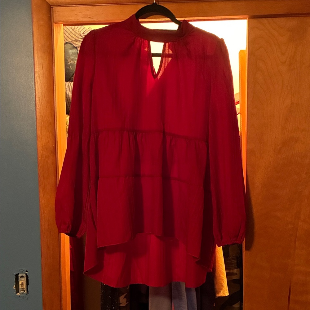 SHEIN Vibrant Red Blouse